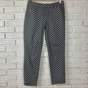 a.n.a. Geometric Ankle Pants Black and White Size 2